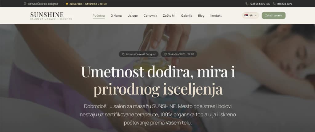 SUNSHINE — Luxury Spa & Massage
